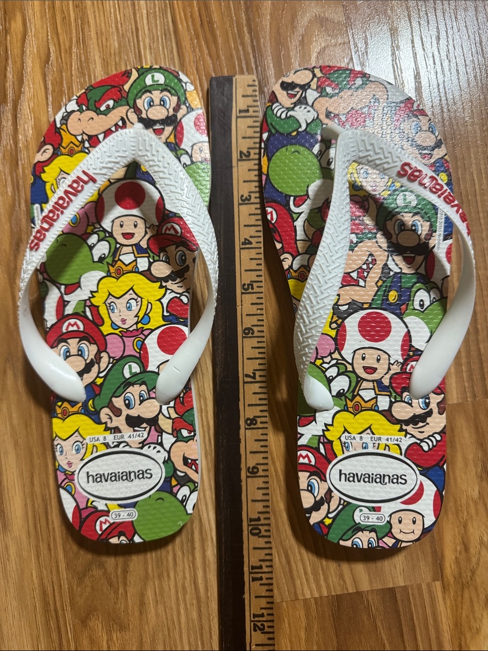 Havaianas Men’s Super Mario Bros Flip Flops Size 8 Eur 41/42